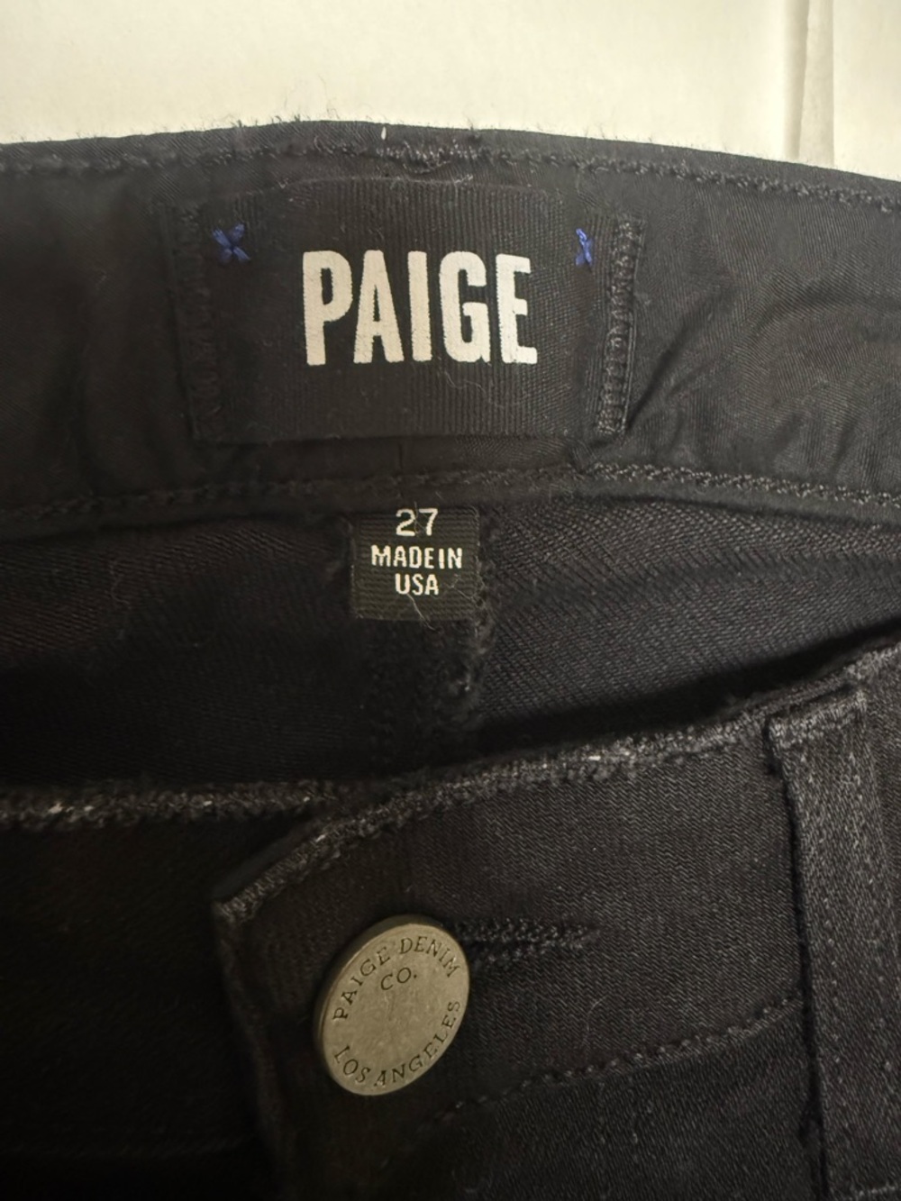 ⚫️PAIGE Black vintage studded ankle zip jeans. ⚫️ - Picture 10 of 12